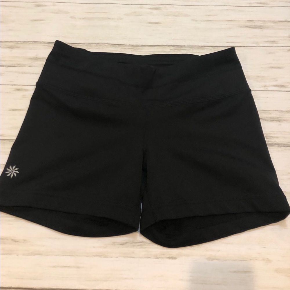 Athleta black spandex shorts 3.5”
